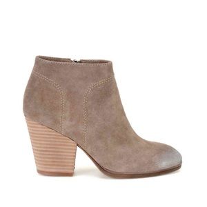 ANTHRO Leandra Block Heel Suede Ankle Bootie Boots